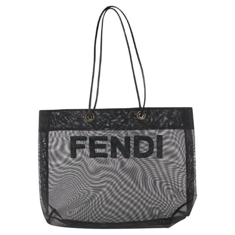 fendi runway mesh tote|Fendi mesh shopper.